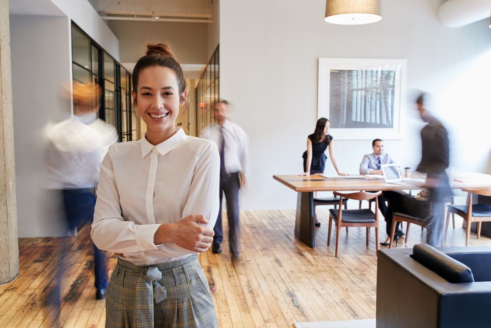 Busy professional staying calm while appointments are coordinated